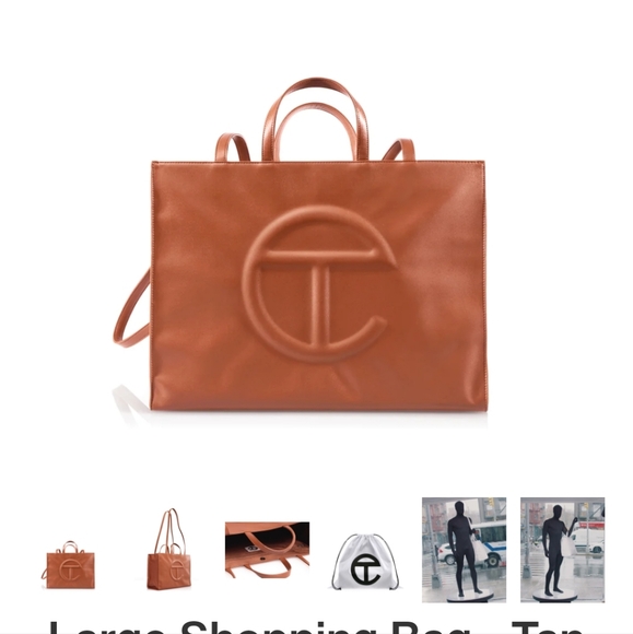 Telfar Large Tan Shopping Bag - Picture 2 of 4
